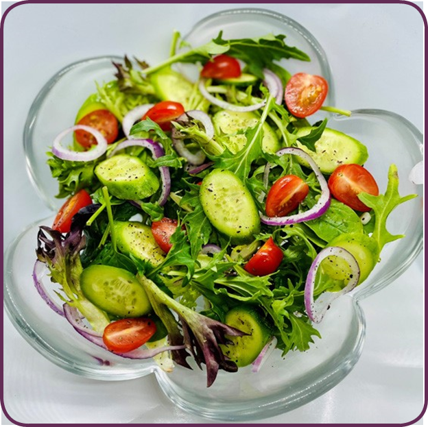 Green salad with Original mix dressing pureandpurple Green salad with Original mix dressing pureandpurple